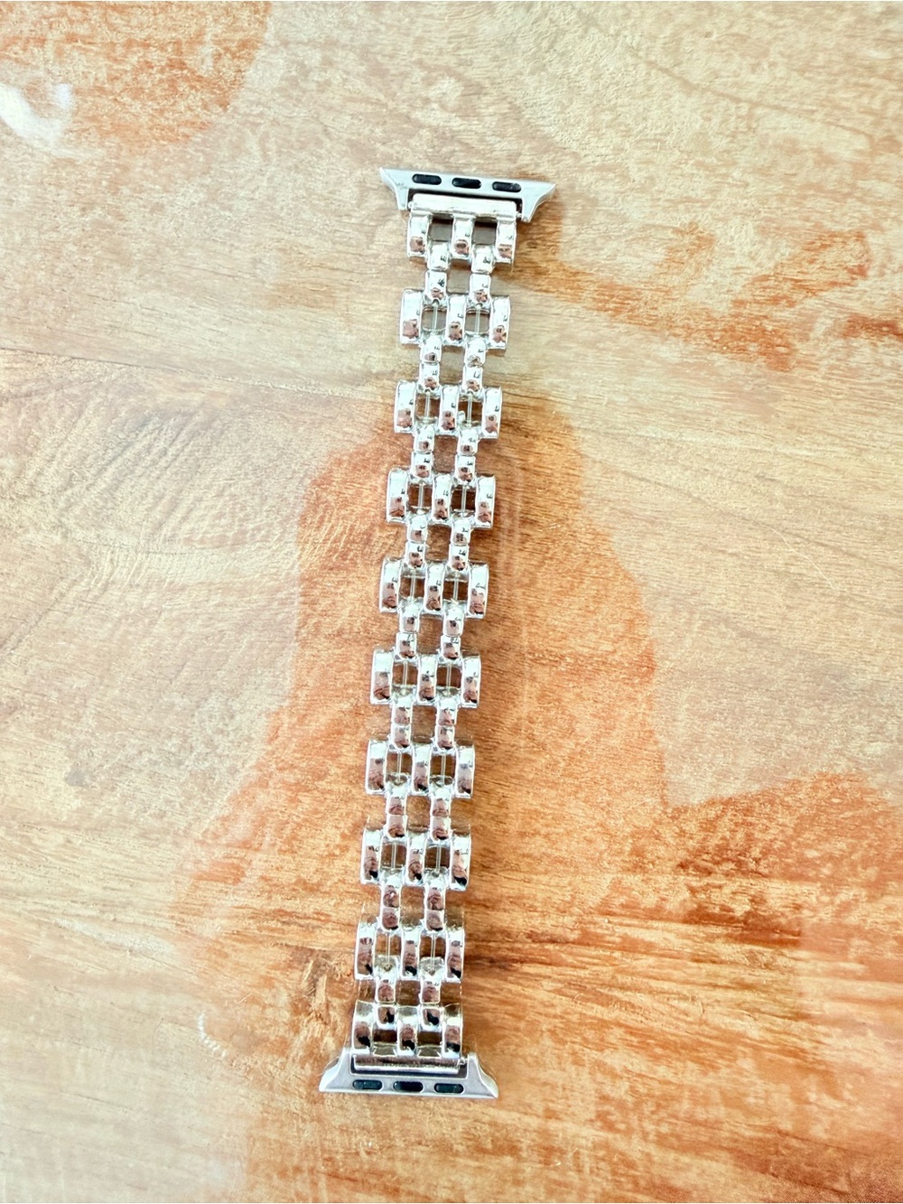 Polished Silver Link Replacement Band for Smartwatch